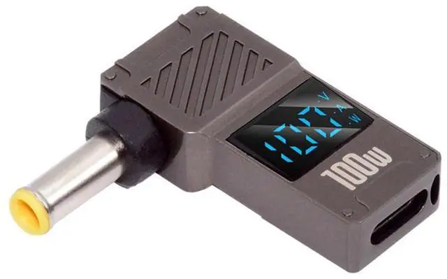Main image of USB-C Type-C Smart LED Display Input to 100W Output DC 5.0x1.0mm Jack Power 20V 5A PD Charge 65W Adapter for Laptop