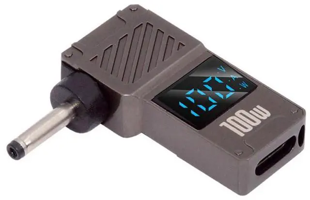 Main image of USB-C Type-C Smart LED Display Input to 100W Output DC 3.0x1.1mm Jack Power 20V 5A PD Charge 65W Adapter for Laptop