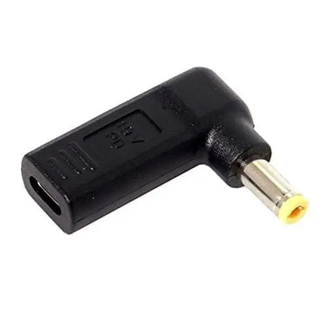 Alt view image 3 of 6 - USB 3.1 Type C USB-C to DC 20V 5.5x2.5mm Adapter PD Emulator Trigger 90 Degree Angled