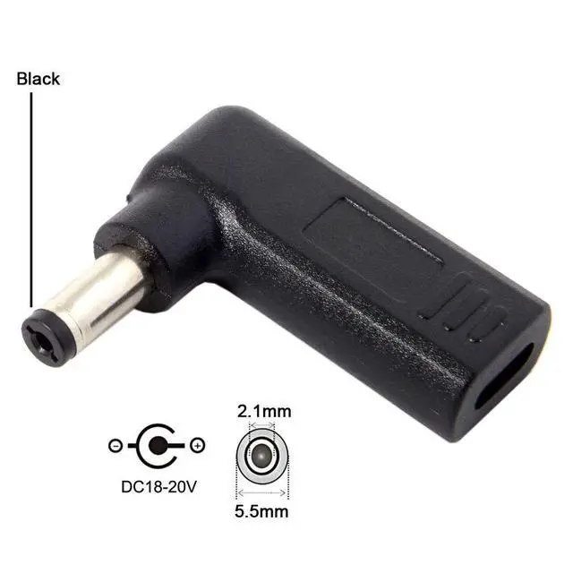 Alt view image 6 of 6 - USB 3.1 Type C USB-C to DC 20V 5.5x2.1mm Adapter PD Emulator Trigger 90 Degree Angled