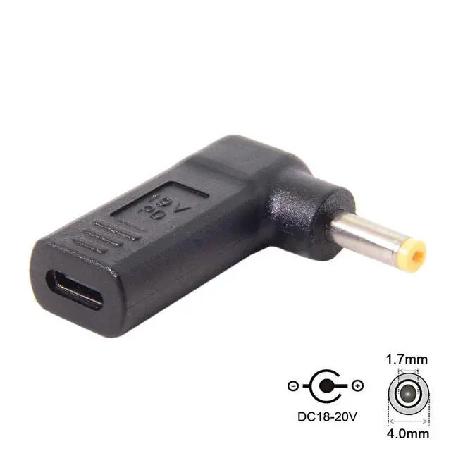 Alt view image 5 of 7 - USB 3.1 Type C USB-C to DC 19V Adapter PD Emulator Trigger 90 Degree Angled (4.0x1.7mm)