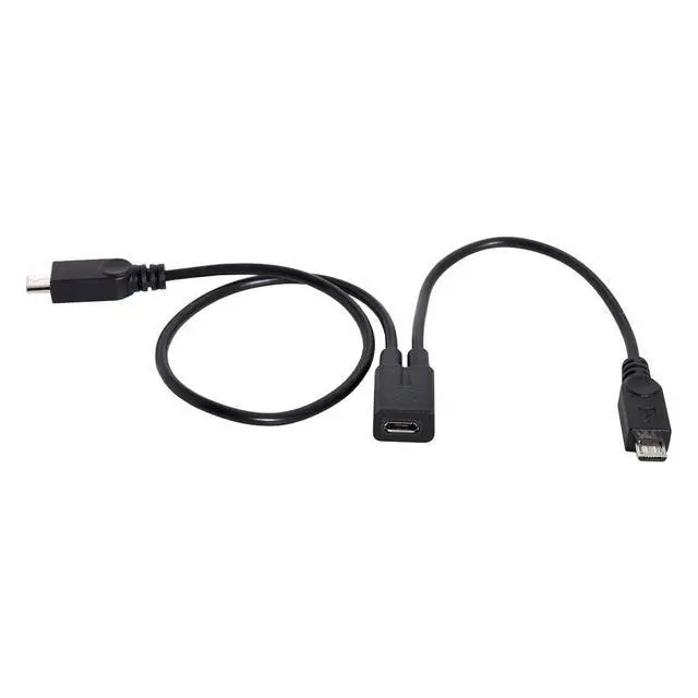 Alt view image 7 of 7 - Micro USB Female to 2X Micro USB Male Splitter Extension Charge Cable for S5 i9600 S4 I9500 Note2 N7100 S3 I9300 S2 9100