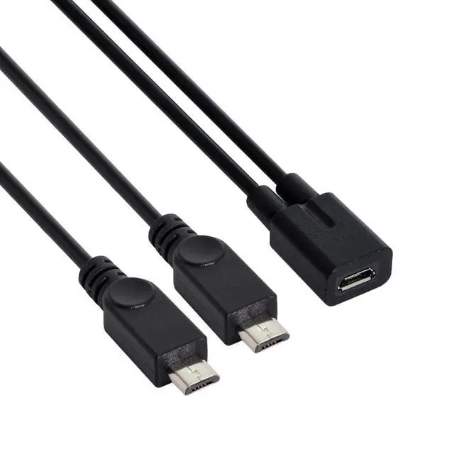 Alt view image 3 of 7 - Micro USB Female to 2X Micro USB Male Splitter Extension Charge Cable for S5 i9600 S4 I9500 Note2 N7100 S3 I9300 S2 9100