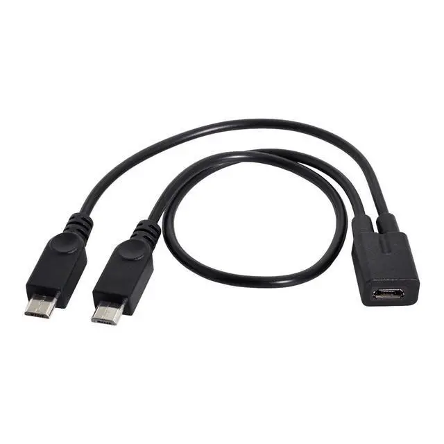 Alt view image 6 of 7 - Micro USB Female to 2X Micro USB Male Splitter Extension Charge Cable for S5 i9600 S4 I9500 Note2 N7100 S3 I9300 S2 9100