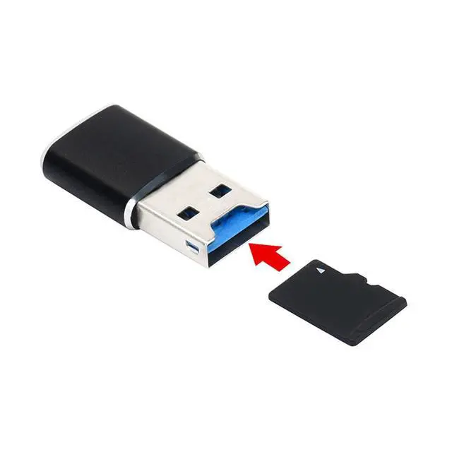 Alt view image 6 of 7 - USB 3.0 to Micro SD SDXC TF Card Reader with Micro Type-C USB-C OTG Adapter for Tablet/Cell Phone
