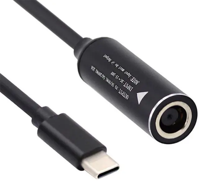 Main image of 7.4x5.0mm Input DC Jack to USB-C Type-C Power Plug Charge Cable for PD 9V 15V 20V 65W Laptop Phone