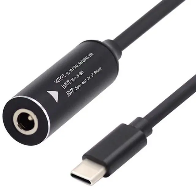 Main image of 5.5x1.7mm Input DC Jack to USB-C Type-C Power Plug Charge Cable for PD 9V 15V 20V 65W Laptop Phone