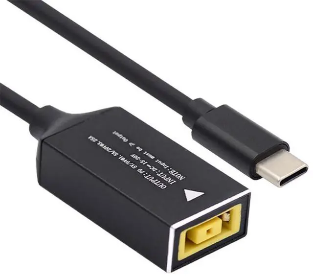 Main image of Rectangle 11.0 * 4.5mm Jack Input to USB-C Type-C Power Plug Charge Cable for PD9V 15V 20V 65W Laptop Phone