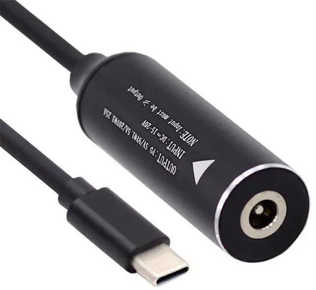 Main image of 4.0x1.3mm Input DC Jack to USB-C Type-C Power Plug Charge Cable for PD 9V 15V 20V 65W Laptop Phone