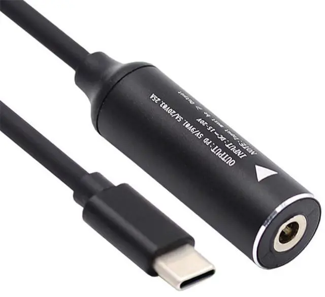 Main image of 4.0x1.7mm Input DC Jack to USB-C Type-C Power Plug Charge Cable for PD 9V 15V 20V 65W Laptop Phone