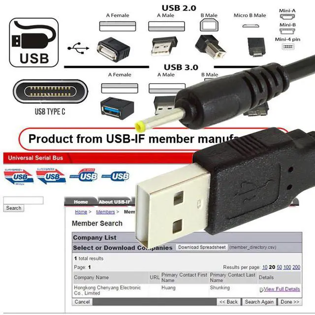 Alt view image 2 of 7 - USB 2.0 A Type Male to DC 2.50mm 2.35mm 0.7mm Power Plug DC 5V Cable 100cm