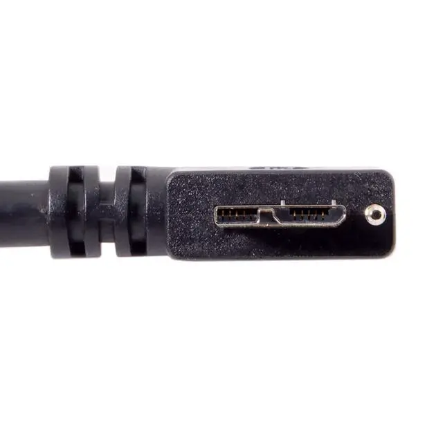 Alt view image 7 of 7 - 1.2m 90 Degree Right Angled Micro USB Screw Mount to 3.0 Data Cable for Industrial Camera