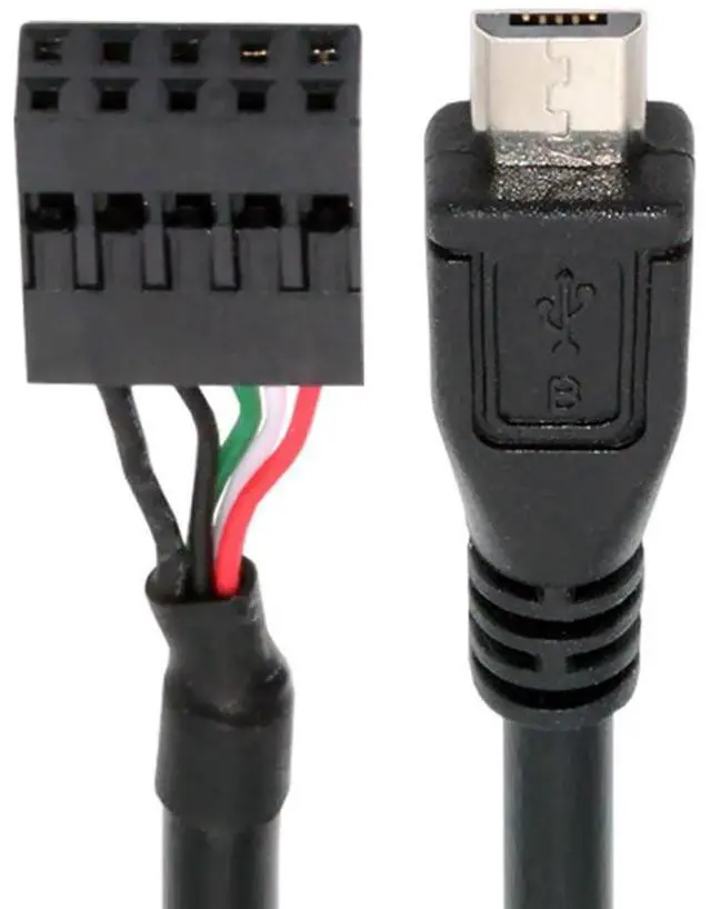 Main image of 9pin 10pin USB 2.0 Motherboard Header to Micro USB 5Pin Cable for Mini Monitor Sensor Panel Camera 50cm