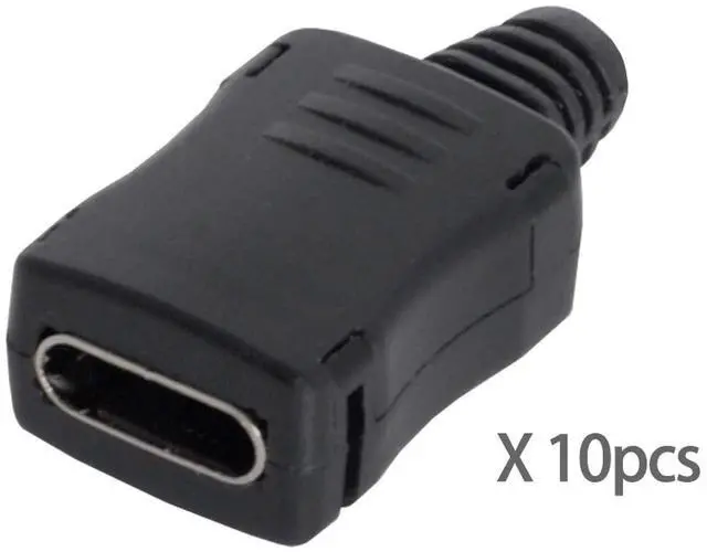 Alt view image 4 of 7 - 10set DIY 4pin USB 2.0 Type C Female Socket Connector SMT Type with PC Board & Housing & 3.0mm SR