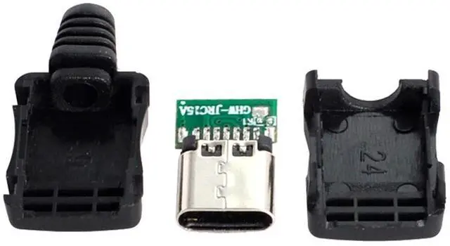 Alt view image 6 of 7 - 10set DIY 4pin USB 2.0 Type C Female Socket Connector SMT Type with PC Board & Housing & 3.0mm SR
