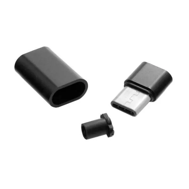 Alt view image 2 of 7 - 5set DIY 24pin USB 3.1 Type C USB-C Male Plug Connector SMT Type with Black Housing Cover