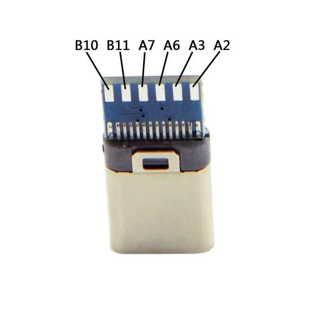Alt view image 5 of 7 - 5set DIY 24pin USB 3.1 Type C USB-C Male Plug Connector SMT Type with Black Housing Cover
