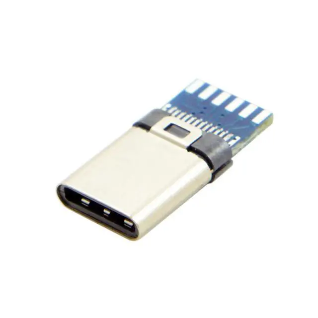 Alt view image 4 of 7 - 5set DIY 24pin USB 3.1 Type C USB-C Male Plug Connector SMT Type with Black Housing Cover