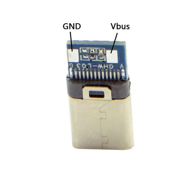 Alt view image 6 of 7 - 5set DIY 24pin USB 3.1 Type C USB-C Male Plug Connector SMT Type with Black Housing Cover