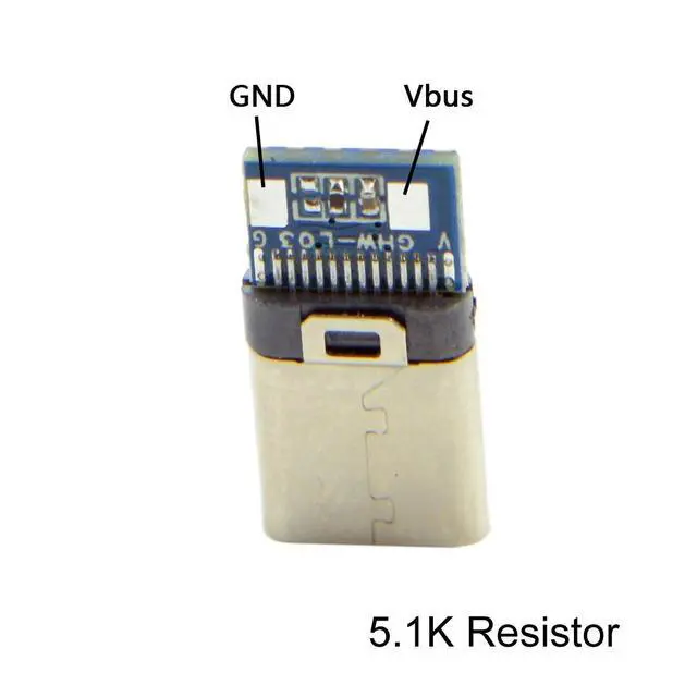 Alt view image 7 of 7 - 5set DIY 24pin USB 3.1 Type C USB-C Male Plug Connector SMT Type with Black Housing Cover