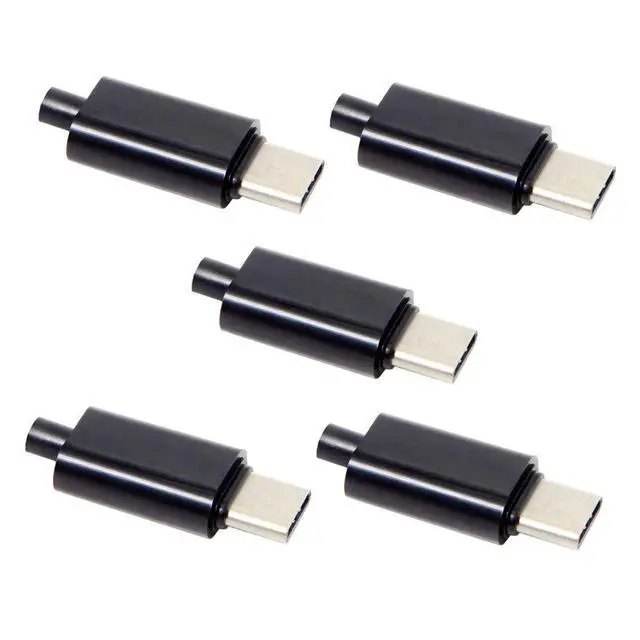 Alt view image 2 of 6 - 5pcs/lot DIY 24pin USB Type C USB-C Male OTG Host Type 5.1k Resistor with Black Housing Cover