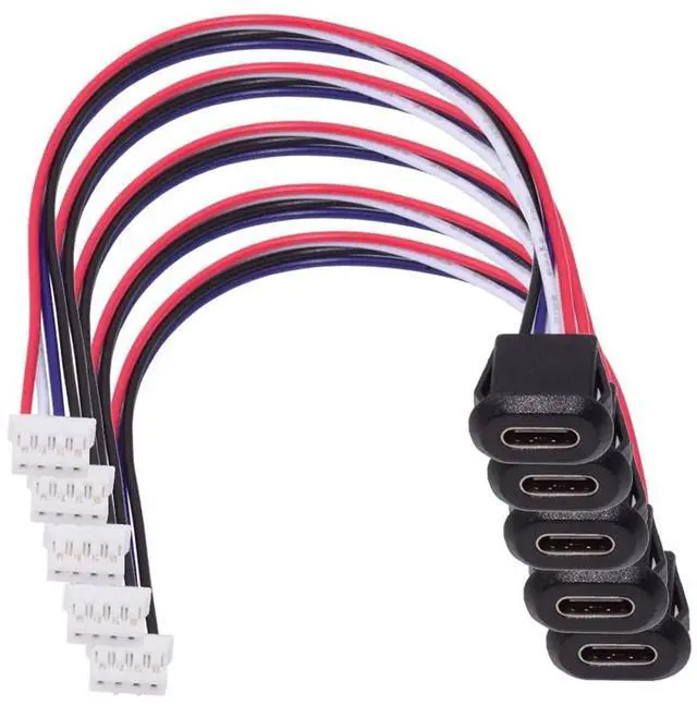 Main image of 5pcs/Set Type C Female Socket to 4Pin Header Cable Pitch=2.0mm Latch Mount Type DIY OEM Support DC 5V Power