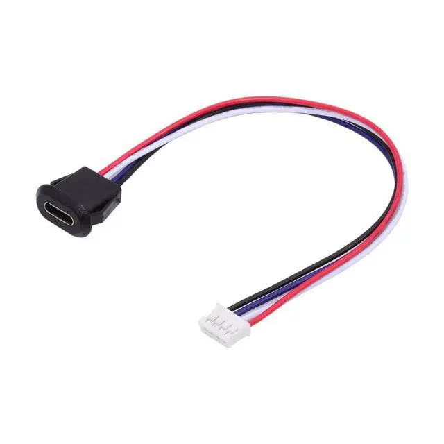 Alt view image 7 of 7 - 5pcs/Set Type C Female Socket to 4Pin Header Cable Pitch=2.0mm Latch Mount Type DIY OEM Support DC 5V Power