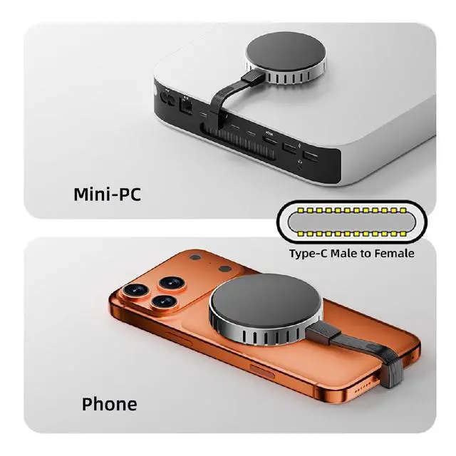 Alt view image 6 of 7 - 240W USB5.0 80Gbps FPC Flat Slim USB Type C Extension Cable Male to Female Up Angled 90 Degree 16K 8K 60Hz 5K 51MM