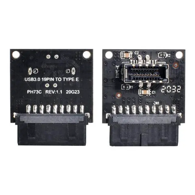 Alt view image 3 of 7 - USB 3.1 Front Panel Socket Type-E to USB 3.0 20Pin Header Male Extension Adapter for Motherboard
