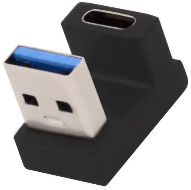 Main image of USB-C Type C Female Back Angled Opposite U Shape to USB 3.0 A Male Data Adapter for Laptop Desktop