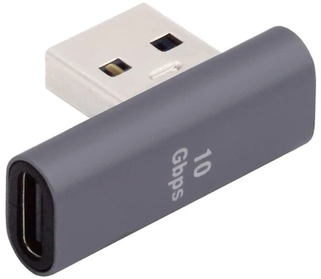 Alt view image 6 of 7 - USB-C Type C Female 90 Degree Left Angled Low Profile to USB 3.0 A Male Data Adapter for Laptop Desktop