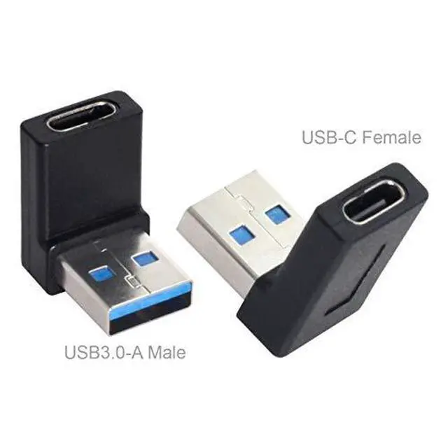 Alt view image 4 of 4 - USB-C Type C Female 90 Degree Down Angled to USB 3.0 A Male Data Adapter for Laptop Desktop