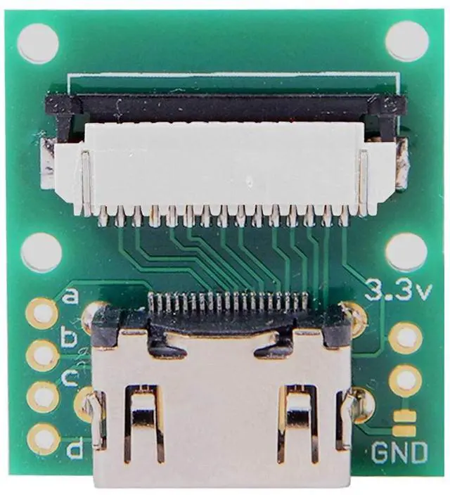 Alt view image 4 of 6 - Raspberry PI Camera Module to HDMI Type A Male HDTV FPC Flat Cable 5cm fit for PES001