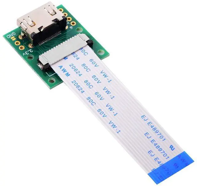 Alt view image 5 of 6 - Raspberry PI Camera Module to HDMI Type A Male HDTV FPC Flat Cable 5cm fit for PES001