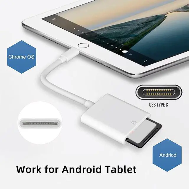 Alt view image 5 of 7 - USB-C Type C USB 2.0 to Standard SD SDXC SDHC Card Reader Adapter Compatible with MacBook Laptop Tablet Phone