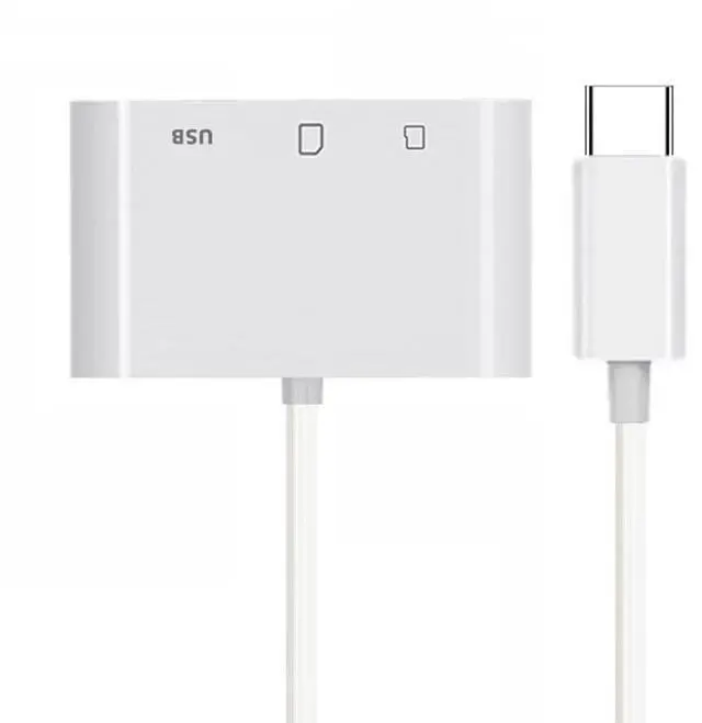 Main image of USB-C Type C USB 2.0 to TF Micro SD SDXC USB Female Card Reader 3 in 1 Adapter Compatible with MacBook Laptop Tablet Phone