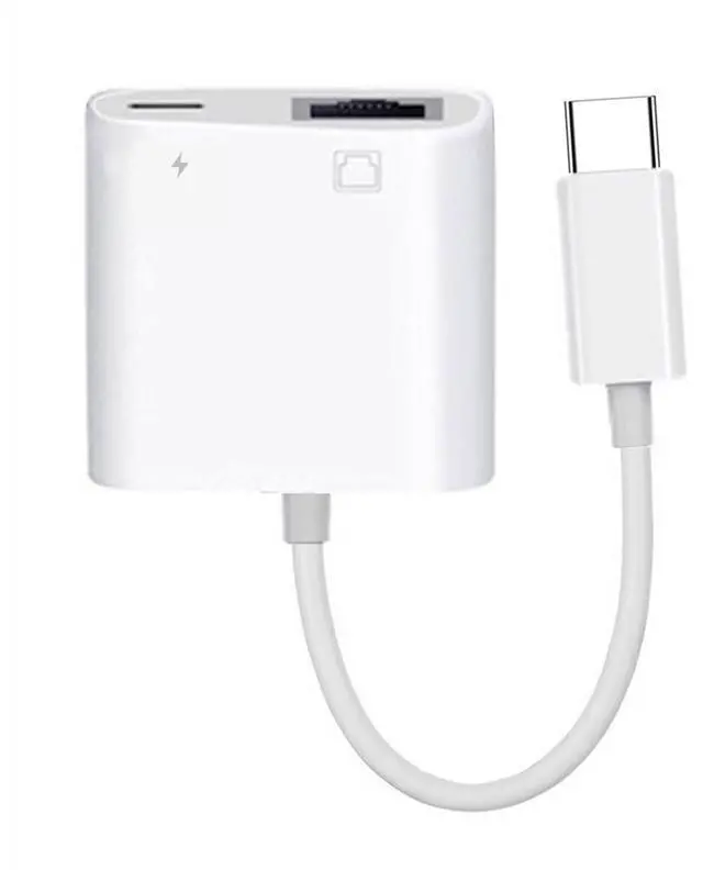 Main image of USB-C Type C Male to RJ45 Networking 100Mbps with PD Power Charge Adapter Compatible with Laptop Tablet Phone