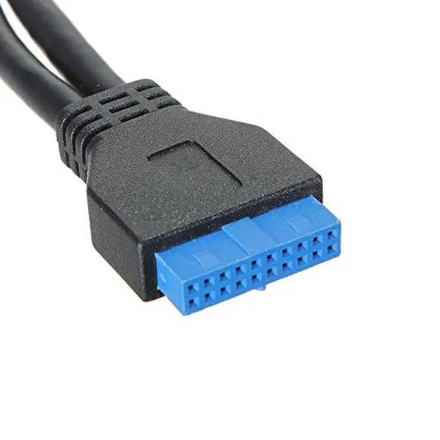 Alt view image 5 of 7 - USB 3.0 2 Ports Female to Motherboard 20pin Header Cable for Front Panel 20cm