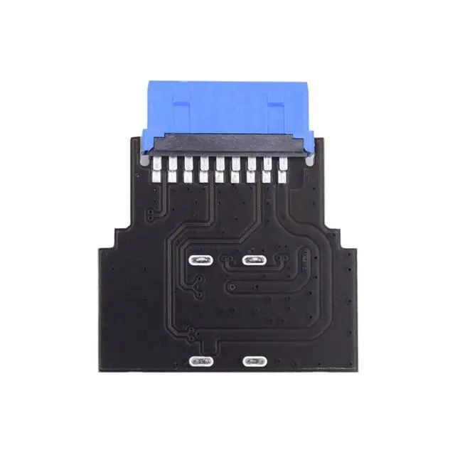 Alt view image 7 of 7 - Type-A Female Dual USB 3.0 to 5Gbps 20/19 Pin Motherboard Box Header Slot Adapter Horizontal Type PCBA
