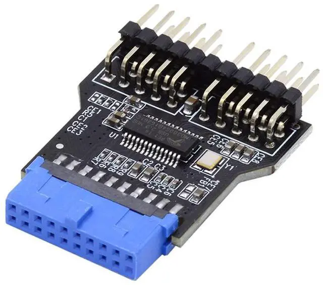 Main image of USB 3.0 Header 19pin Motherboard 1 to 2 Extension HUB USB2.0 9Pin Female Connector Adapter Port Multilier