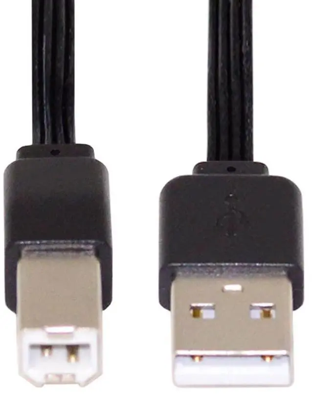 Main image of 13cm USB 2.0 Type-A Male to Type-B Male Male Data Flat Slim FPC Cable for Scanner & Disk & Printer