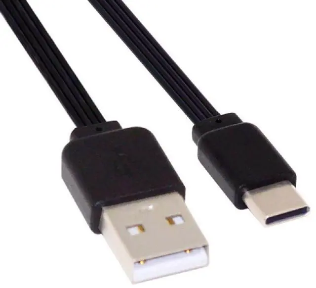 Main image of USB 2.0 Type-A Male to USB-C Type-C Male Male Data Flat Slim FPC Cable for FPV & Disk & Phone 13cm