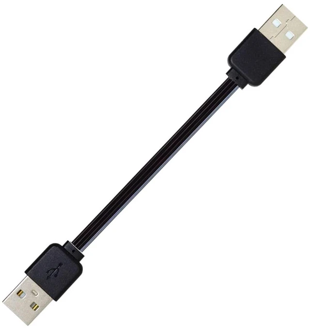 Alt view image 7 of 7 - 13cm USB 2.0 Type-A Male to Type-A Male Male Data Flat Slim FPC Cable for FPV & Disk & Phone