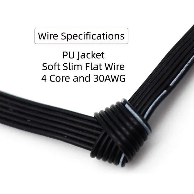 Alt view image 5 of 7 - USB 2.0 Type-A Male to USB-C Type-C Up Down Angled 90 Degree Data Flat Slim FPC Cable for FPV & Disk & Phone 13cm