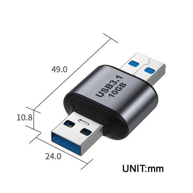 Alt view image 6 of 7 - 10Gbps USB 3.0/3.1 Type A Male to USB 3.0/3.1 A Male Data Adapter Extension for Laptop Desktop