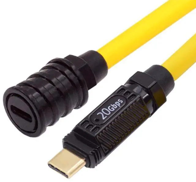 Main image of 20Gbps 140W 8K USB4 USB-C Ultra Soft High Flex Cable for Gaming Keyboard Mouse Type-C Male to Female Extension Cable Power & Data 20CM
