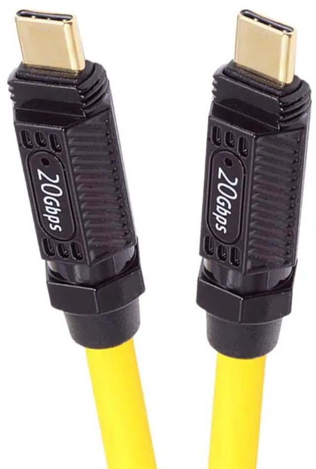 Main image of 20Gbps 140W 8K USB4 Ultra Soft High Flex USB-C Cable for Gaming Keyboard Mouse Type-C Male to Male Cable Power & Data 100CM