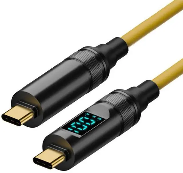 Main image of 20Gbps 100W 8K USB4 Smart LED Display USB-C Cable for Laptop Disk PhoneType-C Male to Male Cable Power & Data 20CM