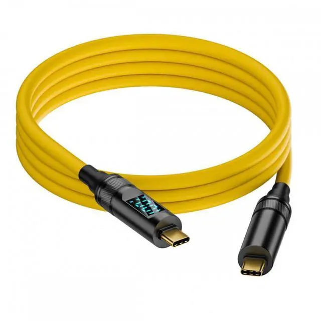 Main image of 20Gbps 100W 8K USB4 Smart LED Display USB-C Cable for Laptop Disk PhoneType-C Male to Male Cable Power & Data 200CM
