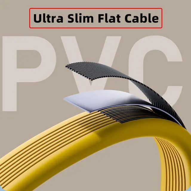 Alt view image 4 of 7 - 20Gbps USB4 Flat Slim FPC Cable Male to Female Extension with 100W and 8K 5K USB4.0 Type-C Compatible with Thunderbolt3/4 80cm